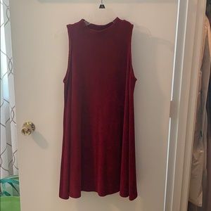 High neck Velvet Dress